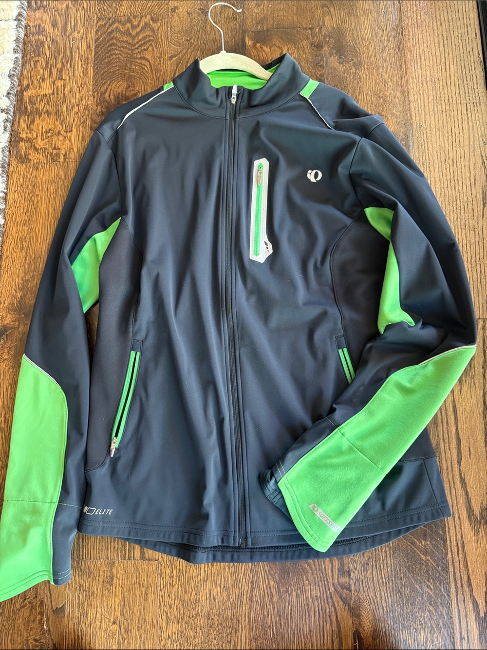 Pearl Izumi Black Jacket with Bright Green Accents